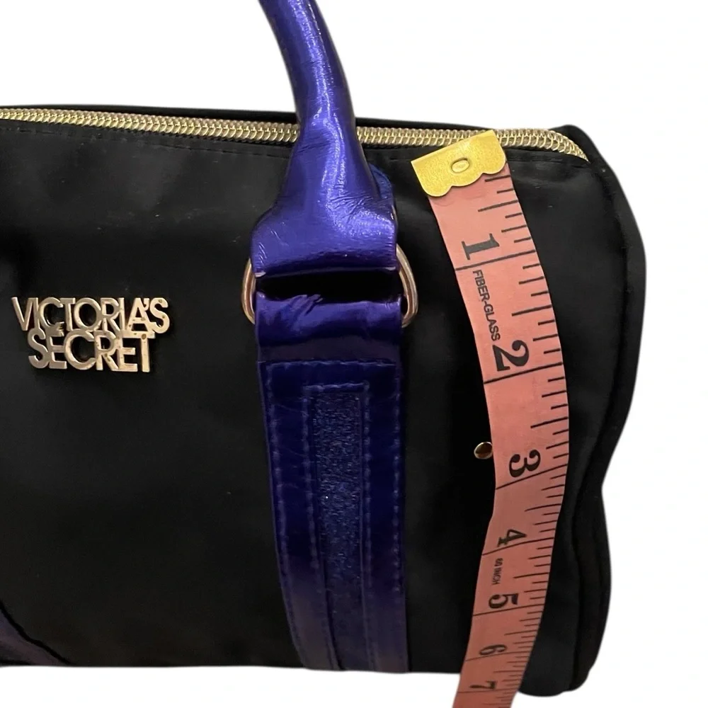 Victoria's Secret Black Satchel with Purple Accents - Picture 4 of 13